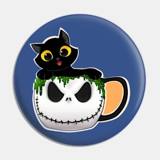 cat in the glass halloween Pin