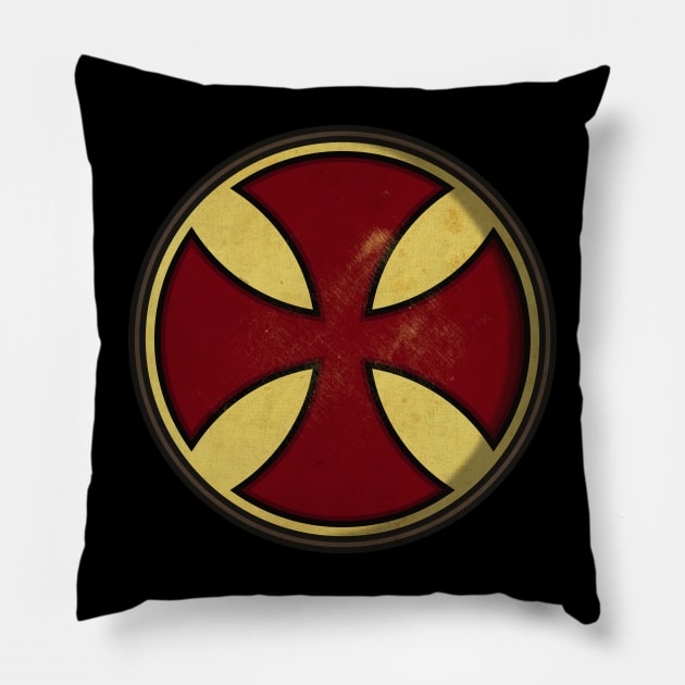 Templar Knight Shield Pillow by CTShirts