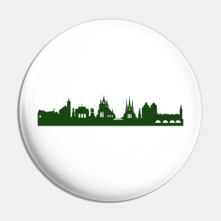 ERFURT skyline in forest green Pin