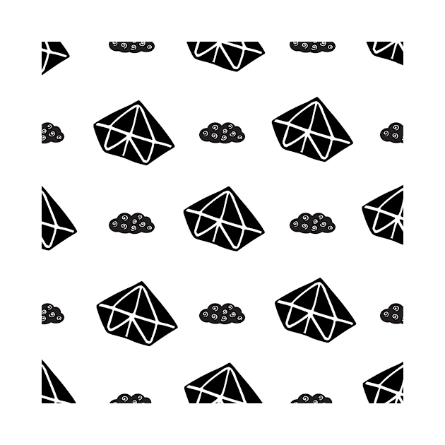 printmaking pattern black and white elements by NJORDUR