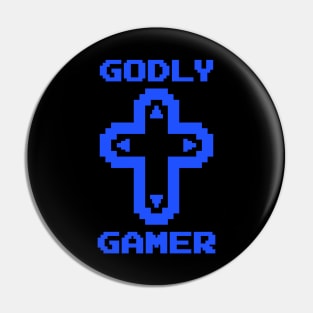 Godly Gamer (v9 - blue) Pin