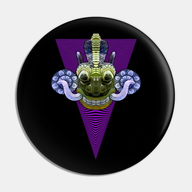 EYECHO Sri Lanka Neon Purple Devil Yaka Mask (Yaka, Raaksha) Pin by EYECHO