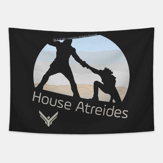 Dune - House Atreides Silhouette Tapestry by Slightly Unhinged