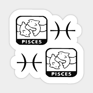 Pisces Birth Sign - Black Magnet