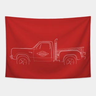 Dodge Adventurer D150 - Lil Red Express Pickup - profile stencil, white Tapestry