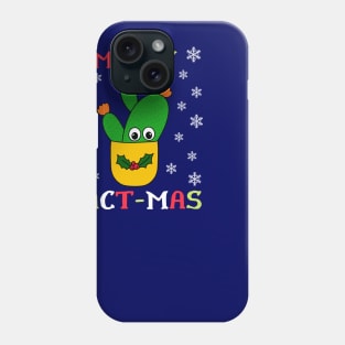 Merry Cact Mas - Opuntia Microdasys Cactus In Christmas Holly Pot Phone Case