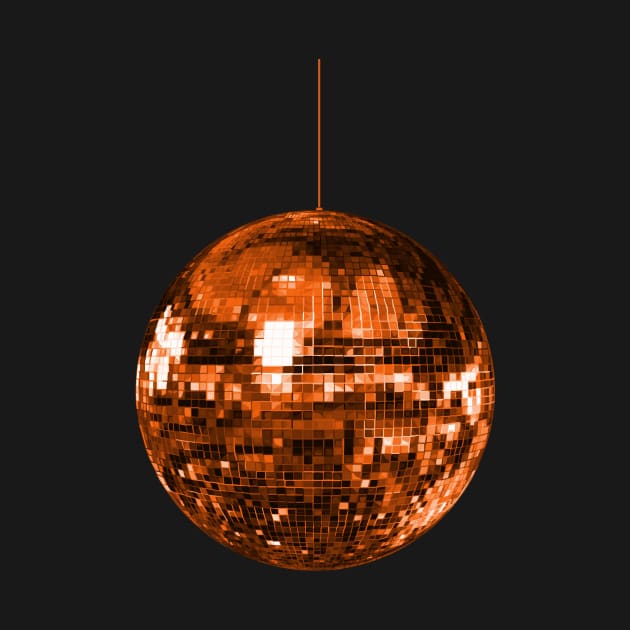 Dazzling Orange Disco Ball by Art by Deborah Camp