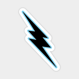 Black-Light Blue Lightning Bolt Magnet