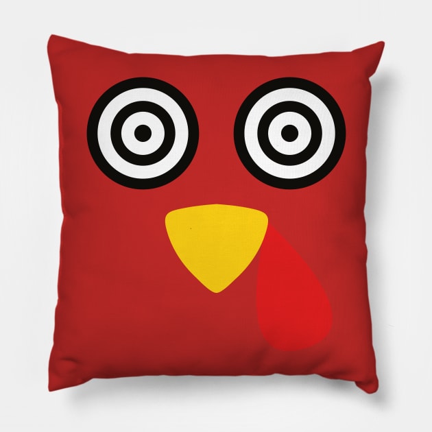 Turkey Face Costume T-Shirt Pillow by SusurrationStudio