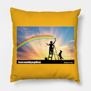 Painting rainbow Pillow