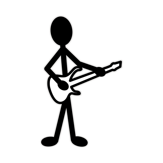 Guitarist Musician Stick Figure by WarriorWoman