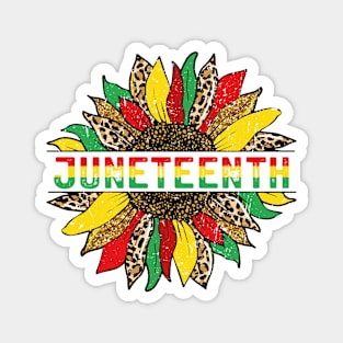 Juneteenth Flag Sunflower Black History African American Magnet