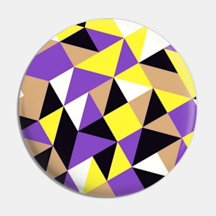 Nonbinary Pride Tilted Geometric Shapes Collage Pin