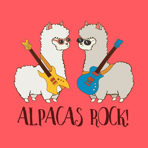 Alpacas Rock! Cute Funny Alpaca Love by Dreamy Panda Designs