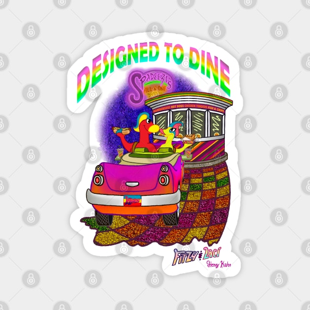 Designed to Dine Magnet by henrykahncartoons