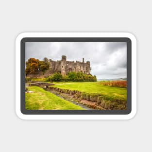 Laugharne Castle And Bridge, Carmarthenshire, Wales, UK Magnet