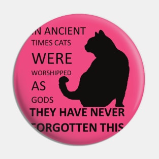 In Ancient Times Cats Were Worshipped As Gods v1 Pin