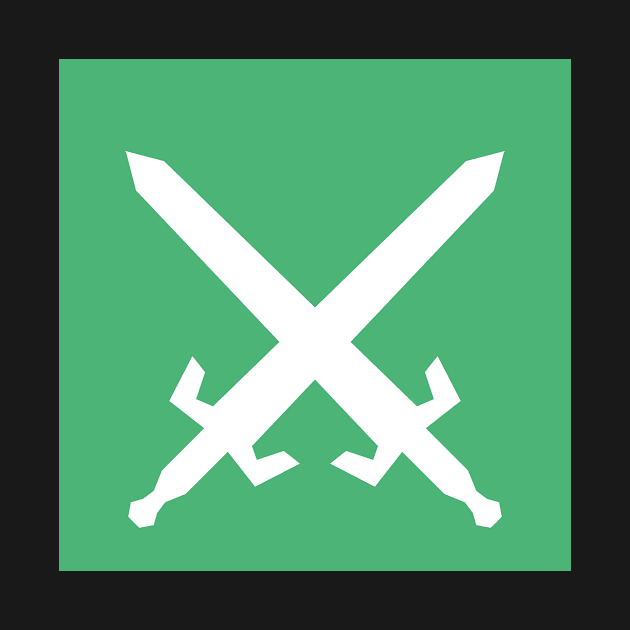 Crossed Swords green by JunkfoodDesign