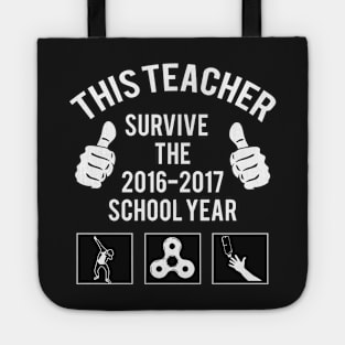 Teacher Survived 100 Day Tote
