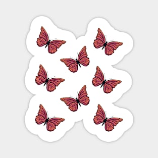Beautiful orange butterfly pattern Magnet