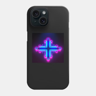 Cyber neon cross Phone Case