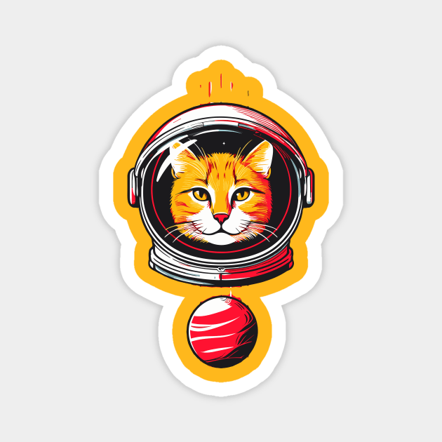 Astronaut cat Magnet by Rizstor