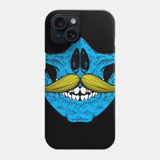 Mustache you a question - blonde and blue Phone Case