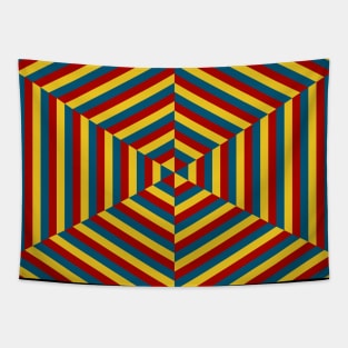 Split Primary Hex Tapestry