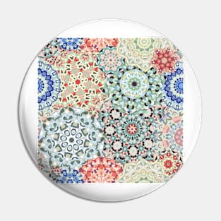 Seamless pattern with floral mandala Pin