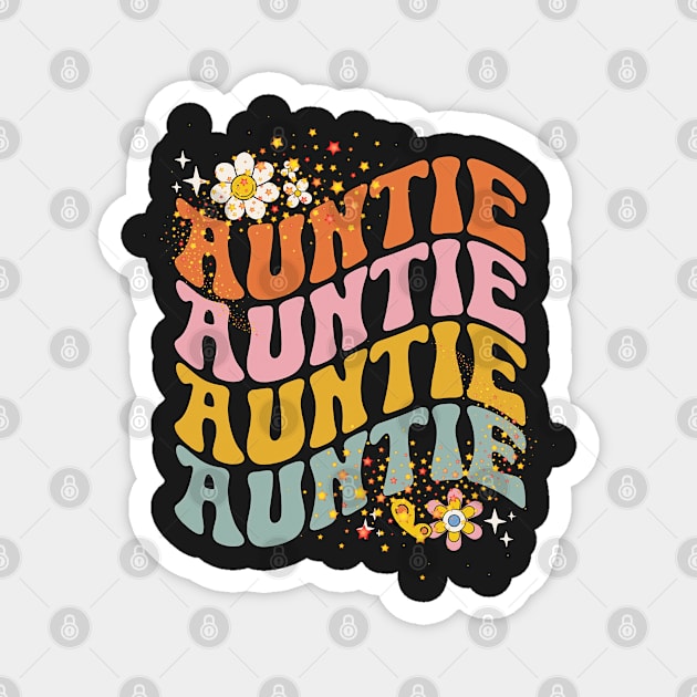 In My Cool Aunt Era Retro Groovy 60's 70's Aunt Great Aunt Magnet by masterpiecesai