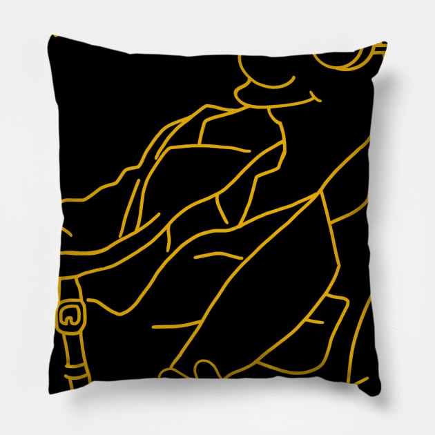 PT - Can I Borrow A Feeling - Outline Gold Pillow by Rock Bottom