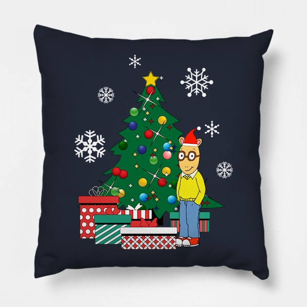 Arthur Around The Christmas Tree Pillow by Nova5