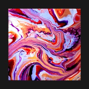 acrylic pouring, fluid art, painting, canvas art, artist, modern, abstract, design T-Shirt