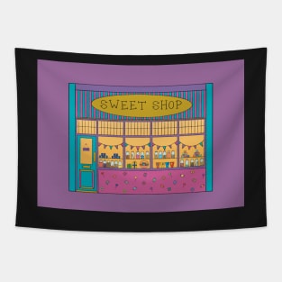 Sweet Shop Illustration Tapestry