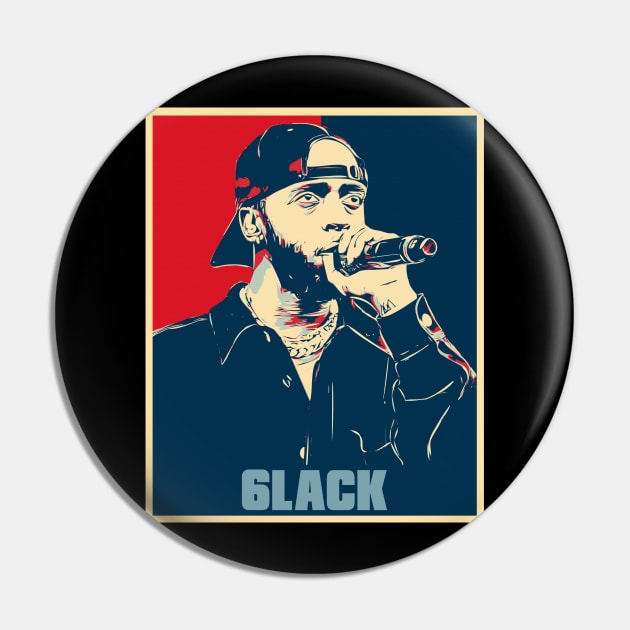 6lack Hip Hop Hope Poster Art Pin by Odd Even