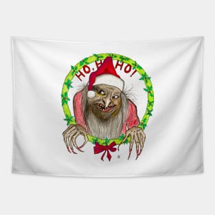 Here Comes Santa Claws Tapestry