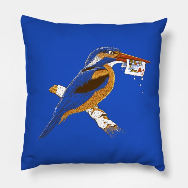 King Fisher Pillow by victorcalahan