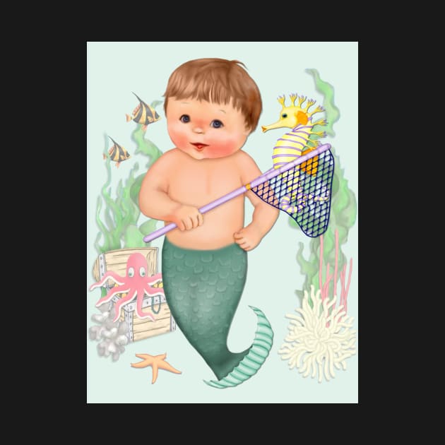 Under The Sea Little Merboy by SpiceTree