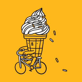 Ice cream riding a bicycle T-Shirt