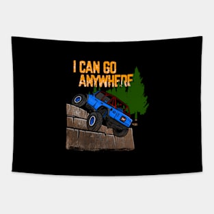 Blue Jeep Flex I Can Go Anywhere Tapestry