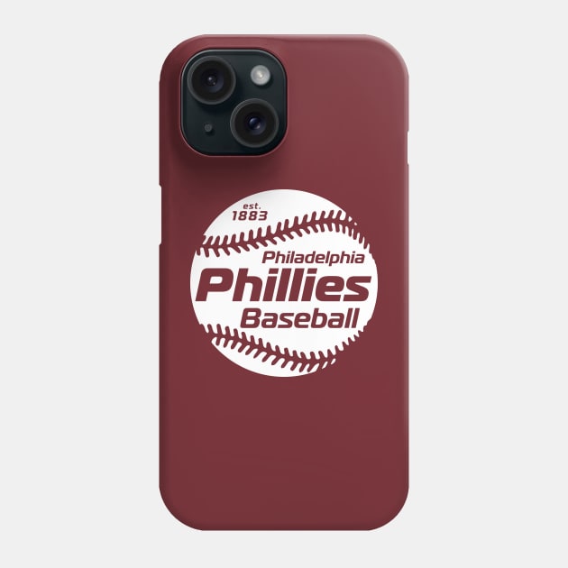 Phillies 80s Retro Ball Phone Case by Throwzack