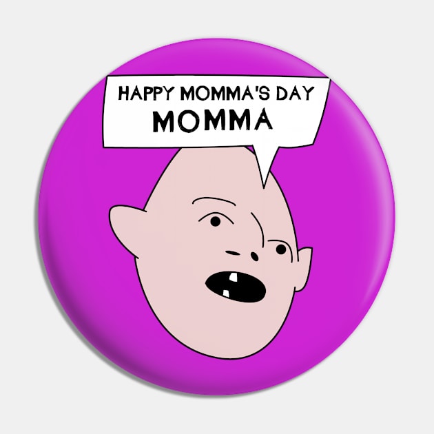 Sloth: Happy Momma's Day Pin by TipToeTee