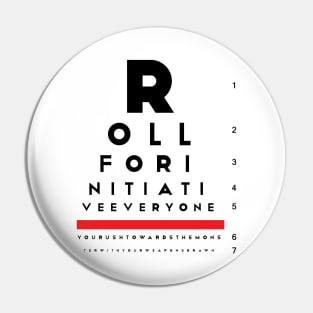 Roll for Initiative - Eye Chart Pin