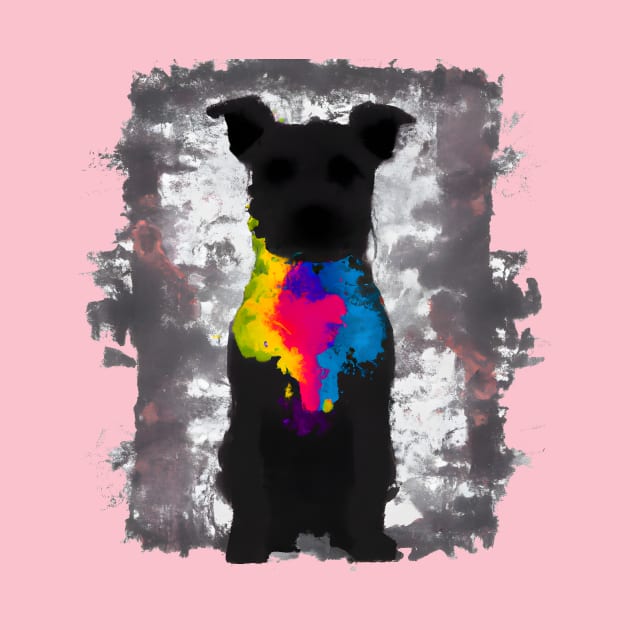 Patterdale Terrier Minimal Canvas Print Art by Furrban