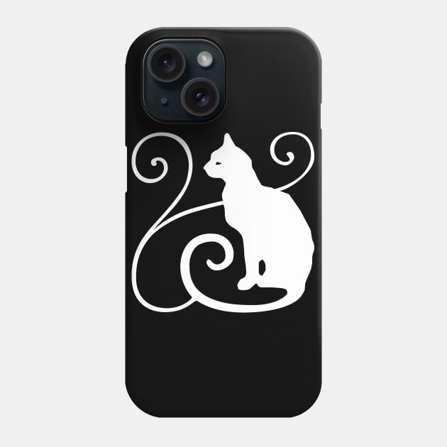 White Cat - White Witch White Magic Cat Design Phone Case by ballhard
