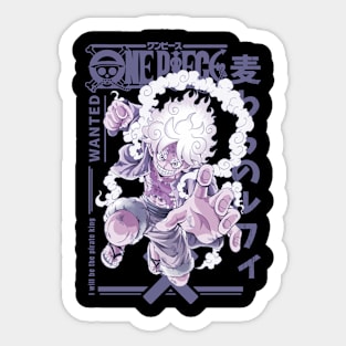 This is Luffy in gear 4 (Snakeman) Sticker for Sale by Gliphel