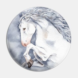 Pale White Horse Pin