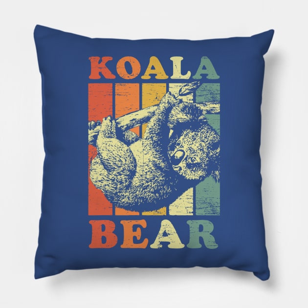 Retro Koala Bear 1 Pillow by AudreyBertha