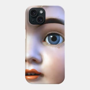 Doll face with fixed blue eyes: Eternal childhood! Phone Case