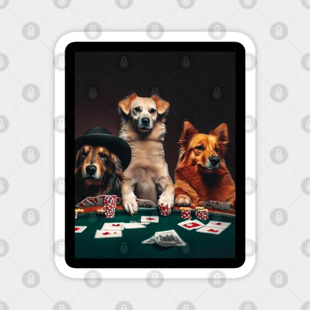 Poker Dogs Magnet by meltubs76